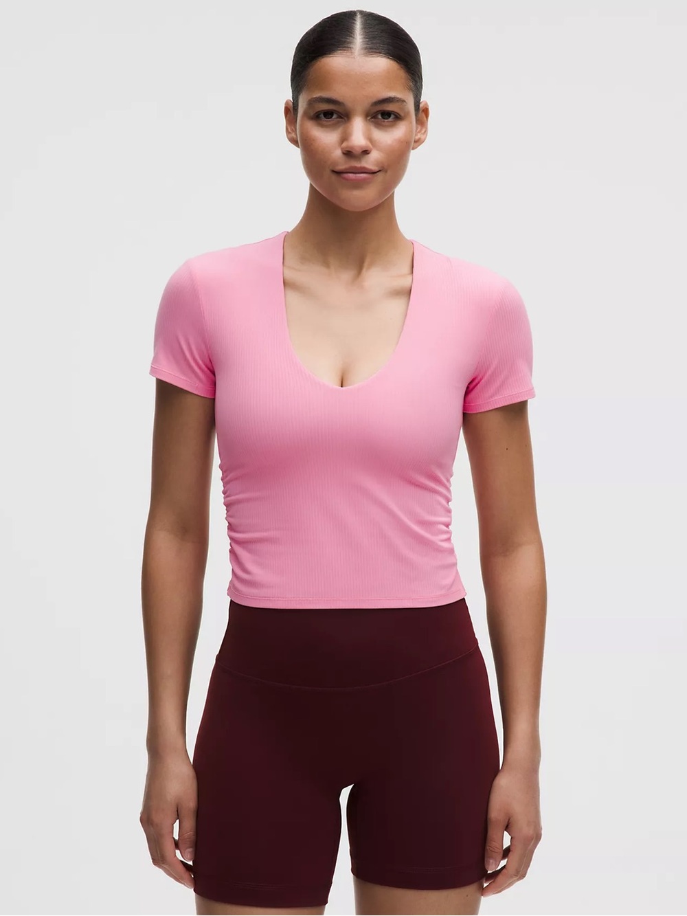 Lululemon "All It Takes" Ribbed Nulu V-Neck T-Shirt (B–D Cups)